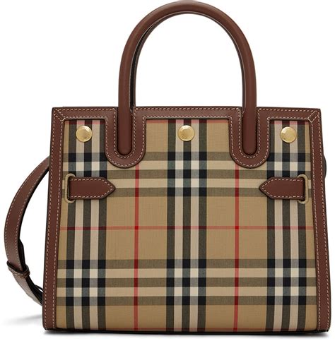 burberry small vintage check title bag beige|burberry small vintage check bag.